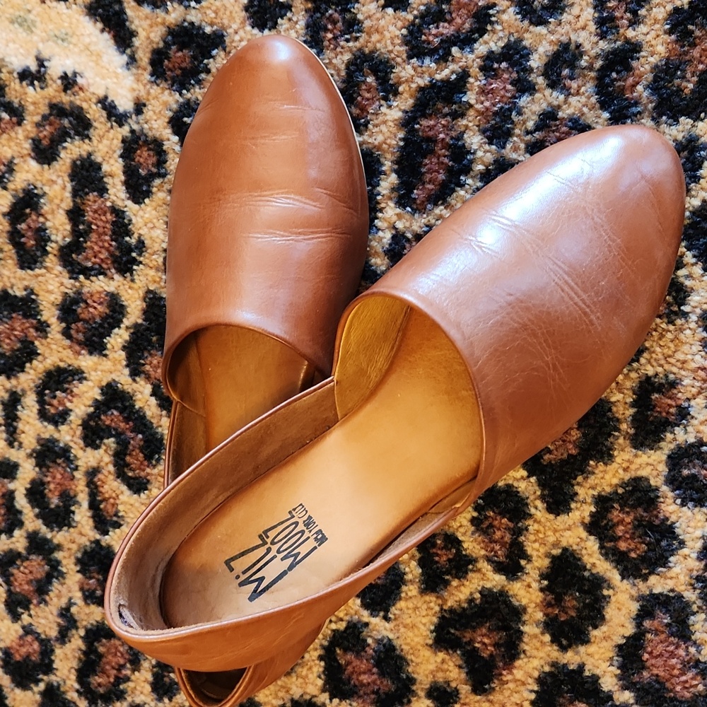 Miz Mooz Tan Leather Slip-On Shoes Kimmy 10M